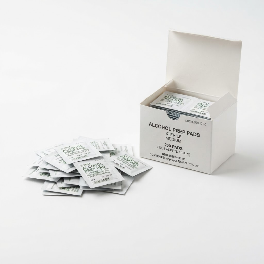Alcohol Prep Pads — Box of 200
